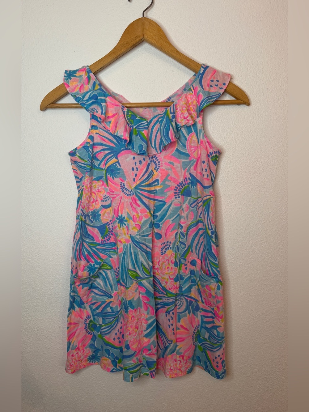 Lilly Pulitzer Mini Alessa Dress Sleeveless with pockets Girls Large (8-10)